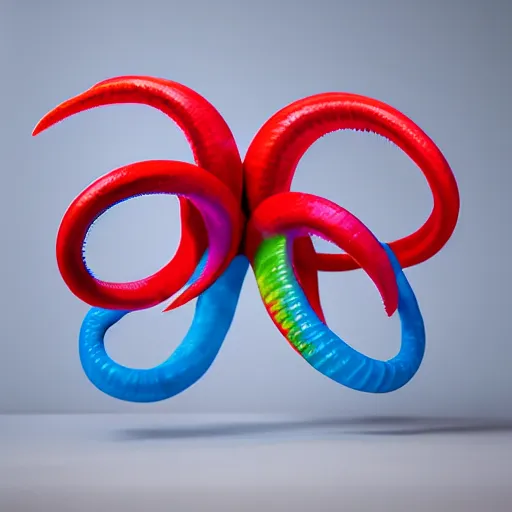 Image similar to cardboard cutout of tentacles, cut out of colored corrugated cardboard, realistic, cardboard cutout, flat, hyperrealistic photography