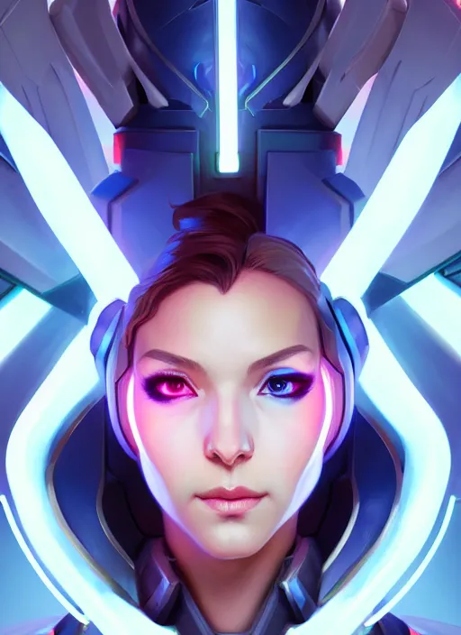 Prompt: symmetry portrait of mercy from overwatch as a male man, sci - fi, tech wear, glowing lights intricate, elegant, highly detailed, digital painting, artstation, concept art, smooth, sharp focus, illustration, art by artgerm and greg rutkowski and alphonse mucha