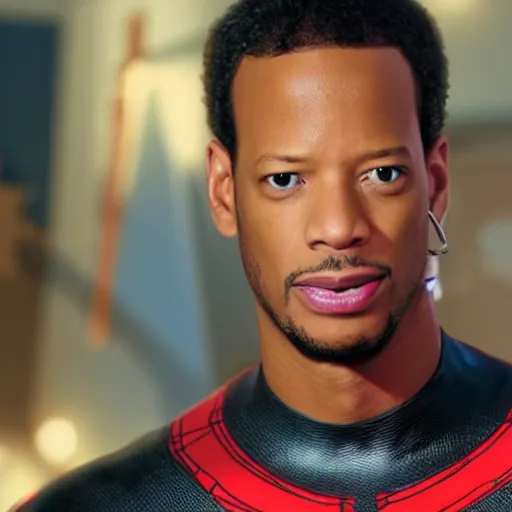 Prompt: Marlon Wayans as Miles Morales