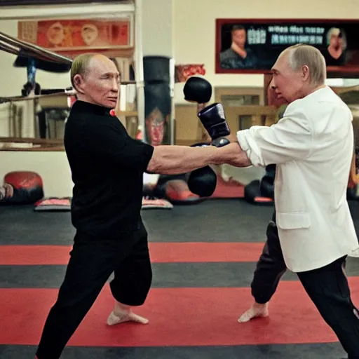 Prompt: Putin in Fighting Club movie