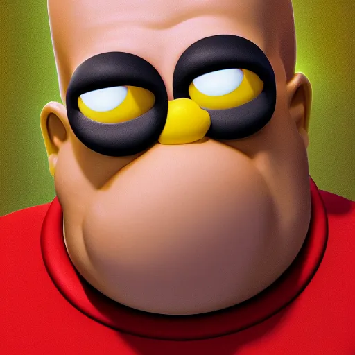 Prompt: hyperrealistic photo of homer simpson as a human, portrait, 8 k