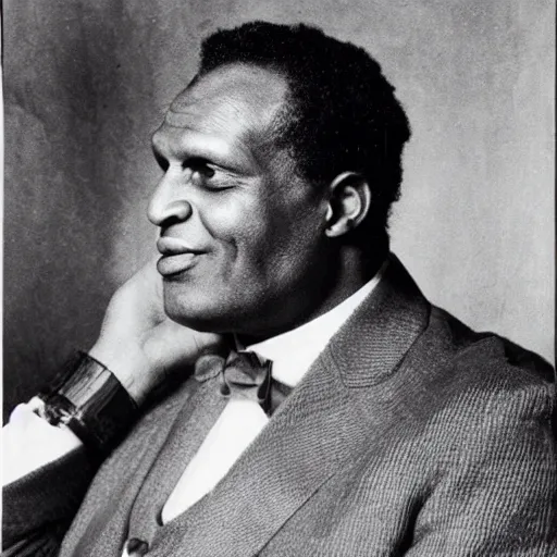 Image similar to paul robeson dreaming of velvet chocolate candy