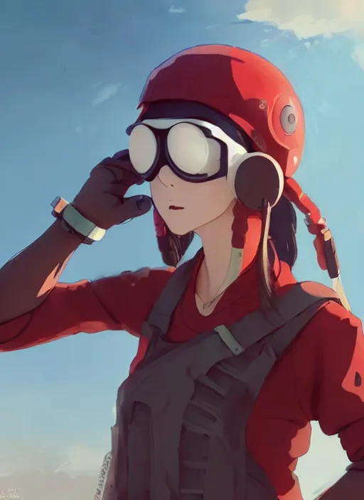 Prompt: a girl with red sports clothes with tribals and wearing softair mask, reflective googles, softair center landscape, illustration, concept art, anime key visual, trending pixiv fanbox, by wlop and greg rutkowski and makoto shinkai and studio ghibli and kyoto animation, trending on youtube, airsoft close quarter combat, realistic anatomy