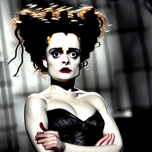 Image similar to helena bonham carter, still from the movie bride of frankenstein