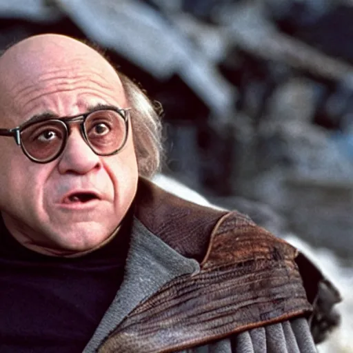 Image similar to movie still of Danny DeVito as Luke Skywalker