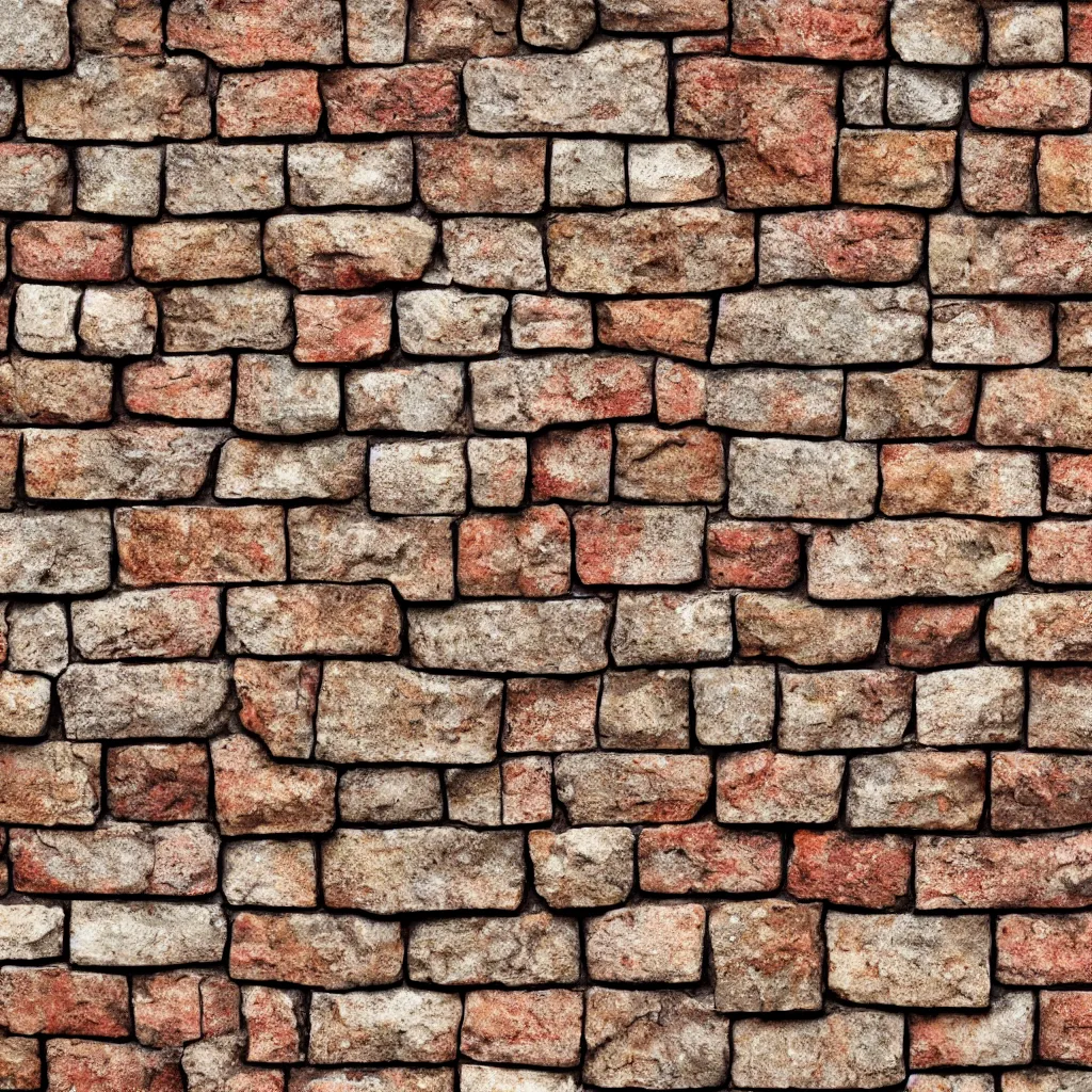 a brick multicolor wall stone tile texture irregular, Stable Diffusion