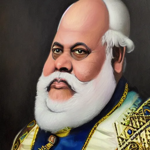 Prompt: faiyum painting of brazilian emperor dom pedro ii, hyper - realistic, detailed