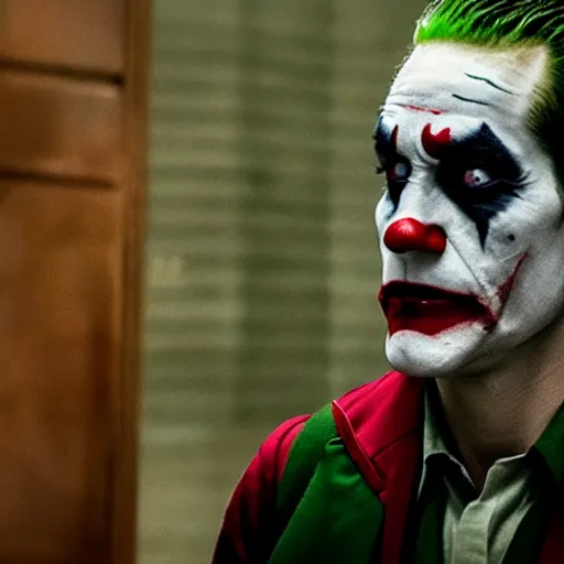 Prompt: film still of Jake Gyllenhaal as joker in the new Joker movie