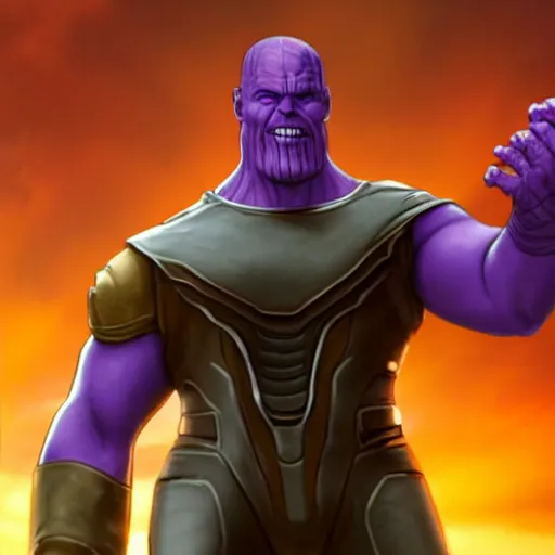 Prompt: thanos dancing rick roll background