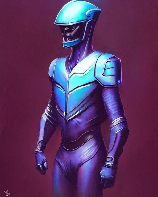 Image similar to character concept of iridescent sinewy smooth muscular male sleek glossy indigo black pearlescent scifi armor with smooth black onyx tron helmet, by greg rutkowski, mark brookes, jim burns, tom bagshaw, magali villeneuve, trending on artstation