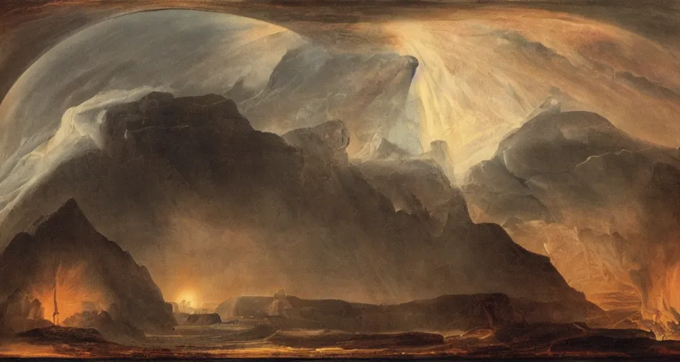 Image similar to the two complementary forces that make up all aspects and phenomena of life, by John Martin