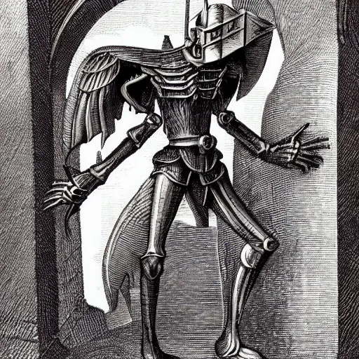 Prompt: A humanoid mosquito, reminiscent of a winged medieval knight. Castlevania style.