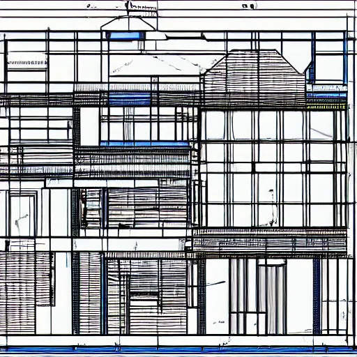 Image similar to futurist house blueprint