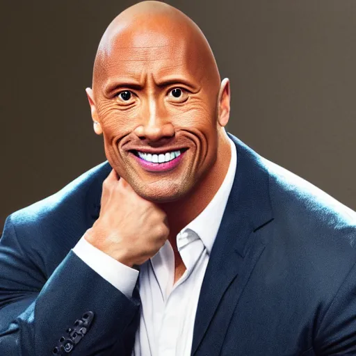 Prompt: A promotional photo of Dwayne Johnson cast as Chandler Bing in Friends; anatomically accurate; photorealistic, ultra high detail, 8k