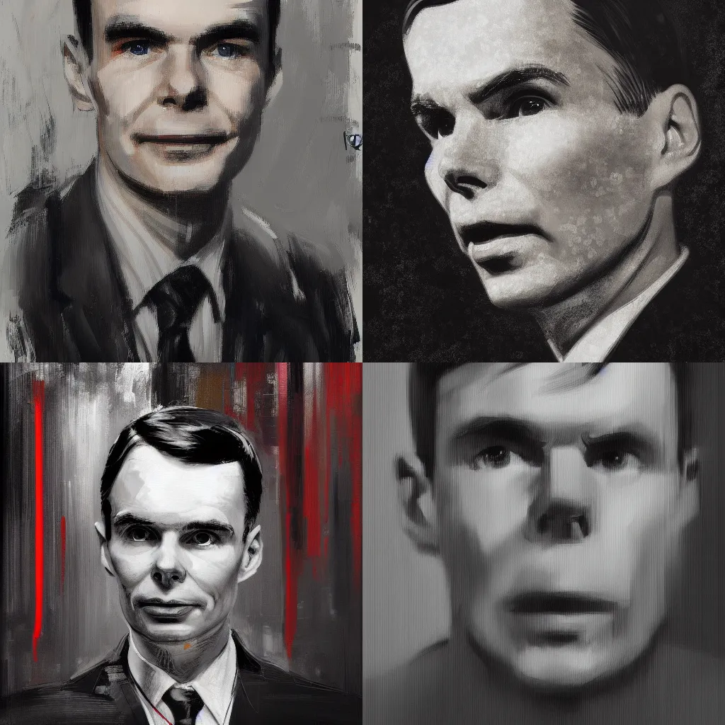 Image similar to A hyperdetailed digital oil portrait painting of Alan Turing in the style of Guy Denning and Ruan Jia. Trending on ArtStation and DeviantArt. Digital art.