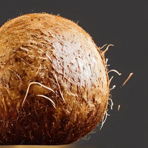 Image similar to a coconut ((🍕)) made entirely out of 🥥 , 🥥 🍕 hybrid, 4k food photography