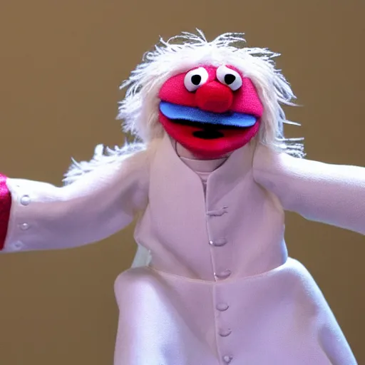 Image similar to the pope muppet ragdoll