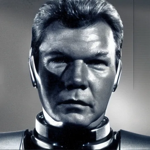 Prompt: William shatner as robocop