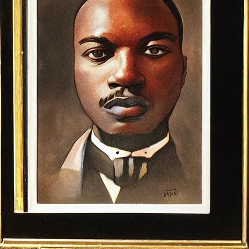 Image similar to a portrait of a black king in 1920s America, detailed,