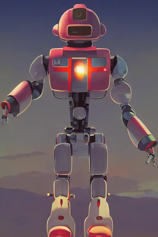 Image similar to metabots medabots medarotto medarot robot minimalist comics, behance hd by jesper ejsing, by rhads, makoto shinkai and lois van baarle, ilya kuvshinov, rossdraws global illumination ray tracing hdr radiating a glowing aura