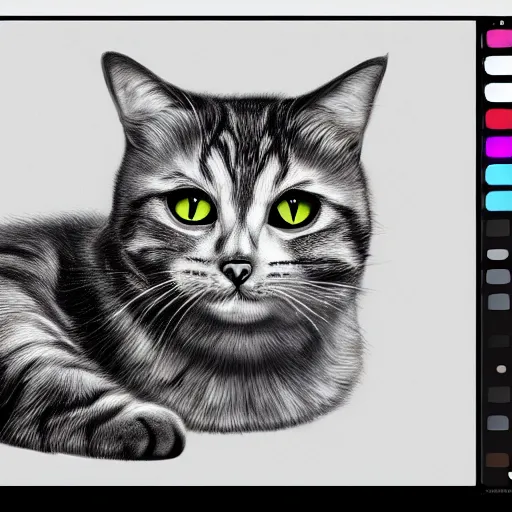 Prompt: Cat, digital art , highly detailed , high contrast, beautiful lighting, award winning , trending on art station, photorealistic, 8k