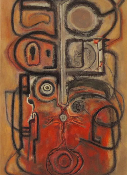 Image similar to biomechanical talisman of the voorish sign by maggi mcdonald, mark rothko, sabina klein