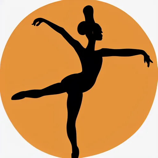 Image similar to ballerina in dancing pose vector logo, professional sports style, flat colour, svg, professional, sharp edges