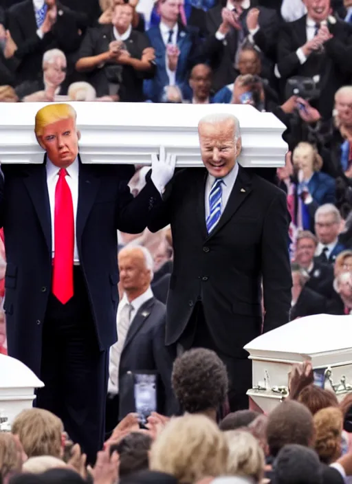 Image similar to funeral for donald trump and joe biden