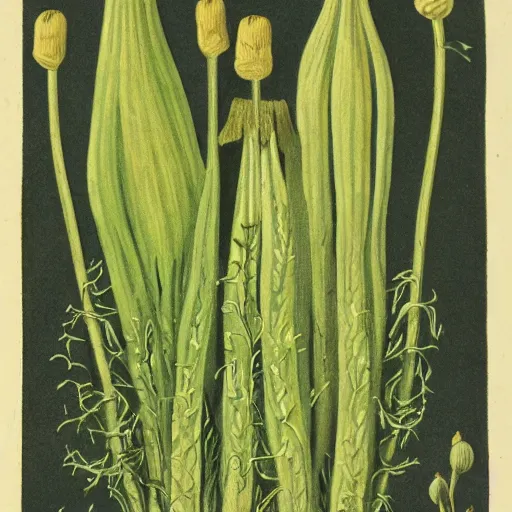 Image similar to ursine garlic, 1 9 th century nature illustration