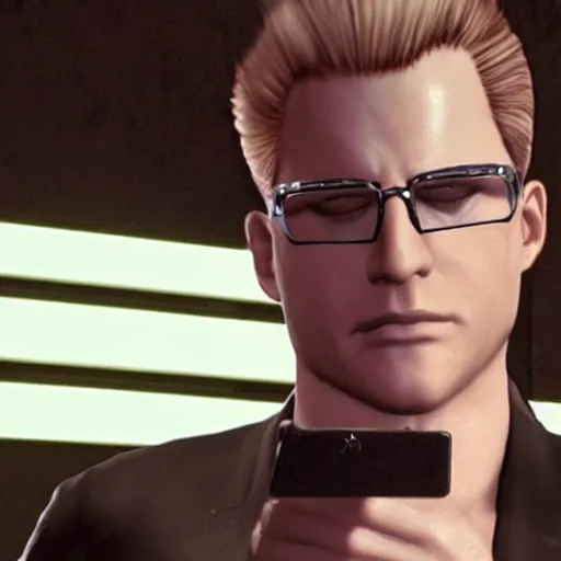 Image similar to albert wesker giving a tedtalk