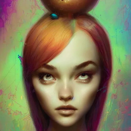 Image similar to Lofi portrait Pixar style by Stanley Artgerm and Carne Griffiths and Tom Bagshaw