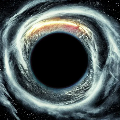 Image similar to a black hole consuming the earth, extremely details, alex flores, 4 k