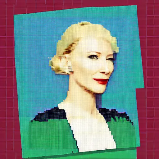 Prompt: cate blanchett, pixelart