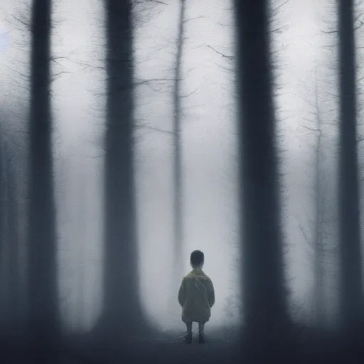 Prompt: pale young ghost boy, by mikko lagerstedt, by chris friel