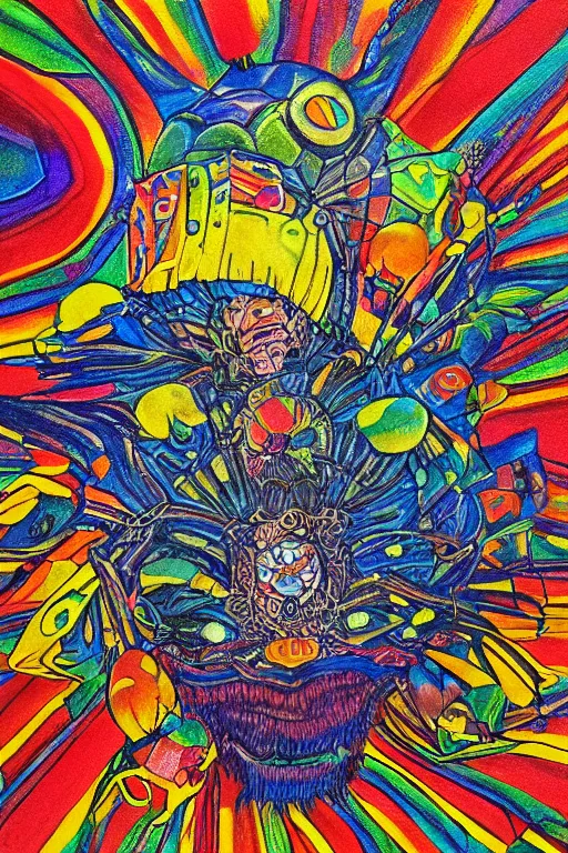 Prompt: councillor rise tragopan, painted by ilene meyer and james allen, trending on artstation, psychedelic lighting microscopic view final, epic fantasy, stuckism, colored pencil art, grunderzeit