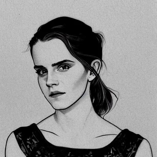 Prompt: emma watson by moebius