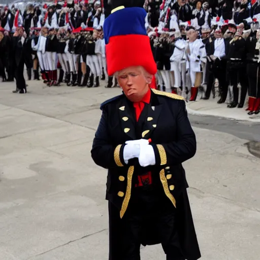 Image similar to donald trump dressed as napoleon bonaparte,