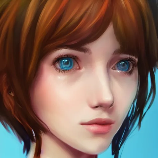 Image similar to a selfie of max caulfield, fantasy, intricate, young and cute, highly detailed, digital painting, artstation, concept art, smooth, sharp focus, illustration, unreal engine, life is strange, Edouard Caplain