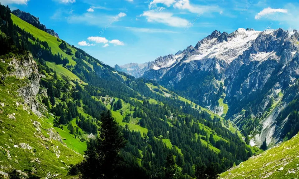 Image similar to a beautiful landscape in the alps