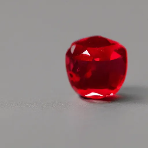 Image similar to An apple is made of ruby crystal.