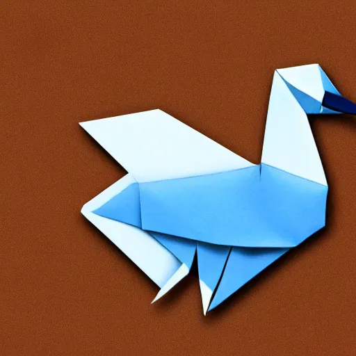 Image similar to best origami logo image for a blue swan, png, vector