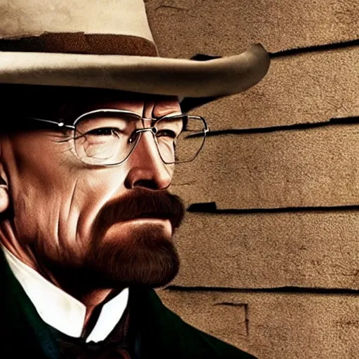 Prompt: Walter White in Django, cinematic film still