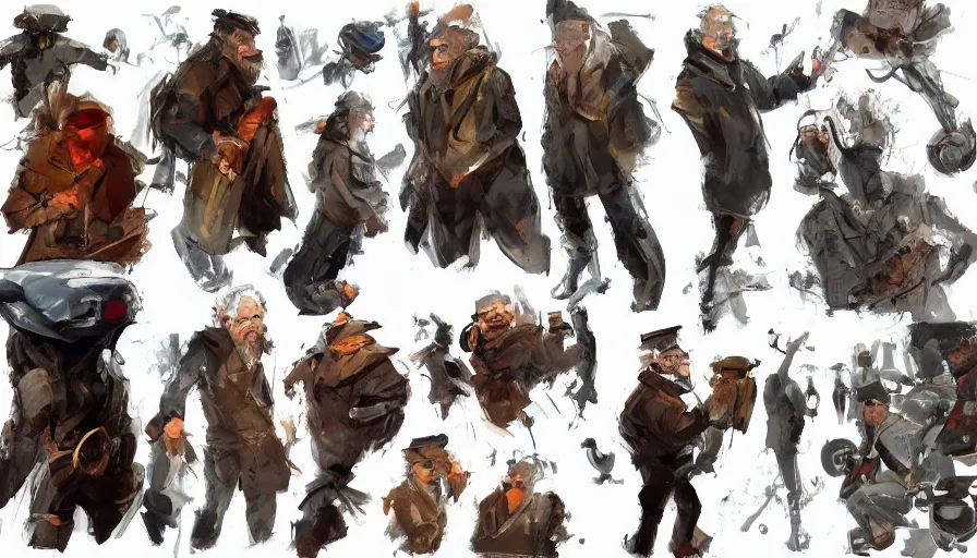 Image similar to visual storytelling, concept art of scientists by jama jurabaev, trending on artstation, high quality, brush stroke