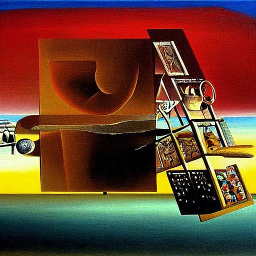 Prompt: technology, painting by Salvador Dali