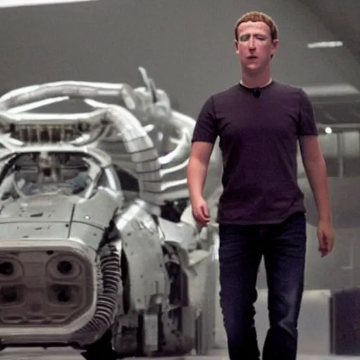 Image similar to Mark Zuckerberg plays Terminator, VFX film