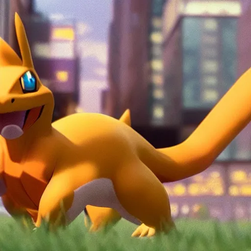 Prompt: high definition render, hyper realism, f / 4. 2, 5 0 mm sharp lens, shallow depth of field, pokemon : ( subject = charizard + subject detail = photo realistic, high detail, accurate features )