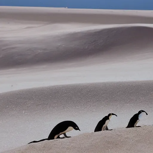 Image similar to dune, penguins