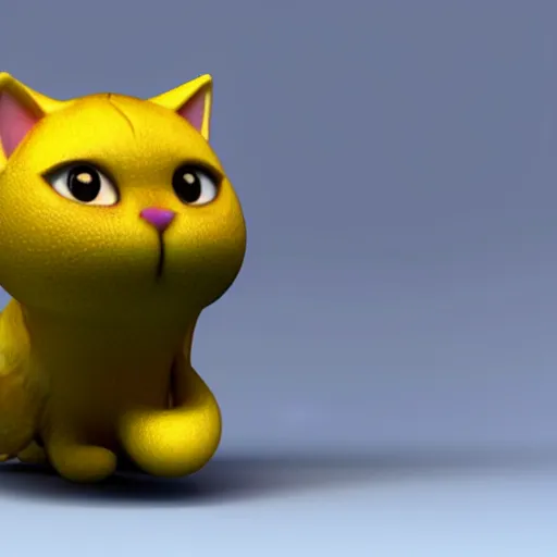 Image similar to cute banana cat, vray render, 50mm lens, bottom angle