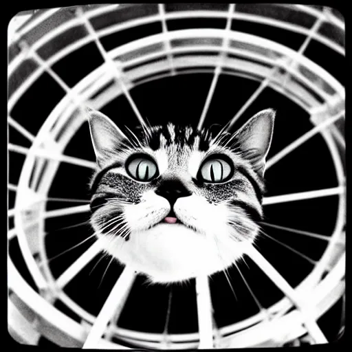 Image similar to !!!! cat!!!!, ( ferris wheel ), feline, award winning photo