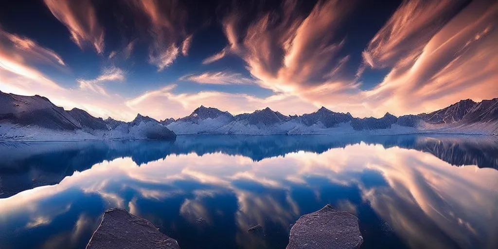 Prompt: amazing landscape photo of astronaut!!! with lake at sunise by Marc Adamus beautiful dramatic lighting, surrealism